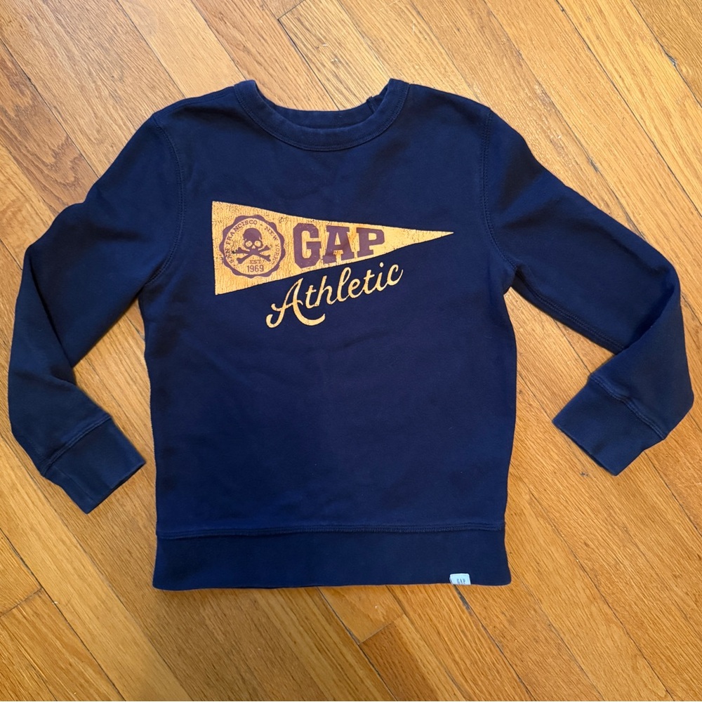 Gap Athletic Casual Long Sleeve Pullover Sweatshirt Youth Boys Size Small (6-7)